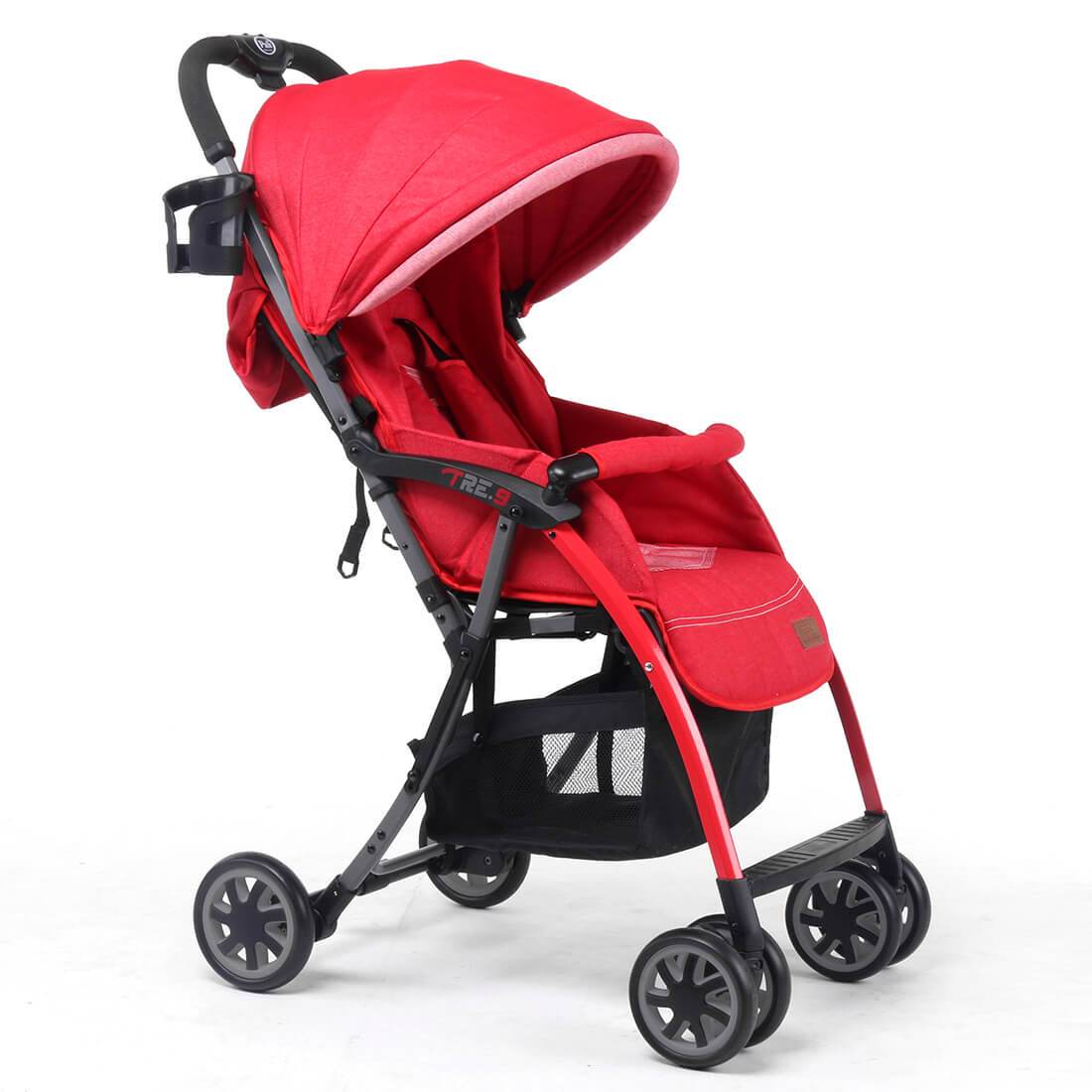 Pali Tre.9 Denim Attitude Stroller - Miami Red