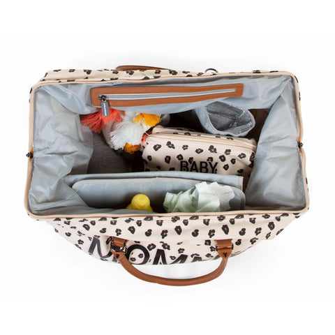 Mommy Bag - Big Canvas Leopard