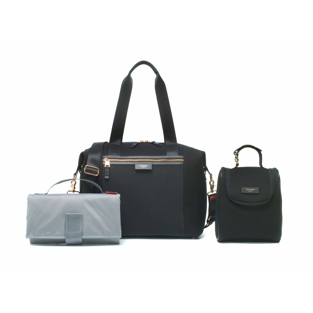 Storksak Stevie Luxe Tote Diaper Bag With Scuba Finish