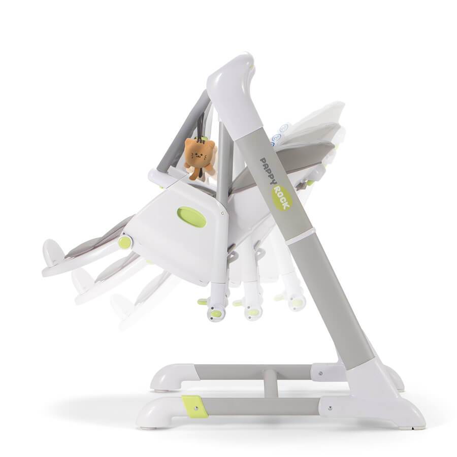 Pali Pappy Rock High Chair and Swing - Gray