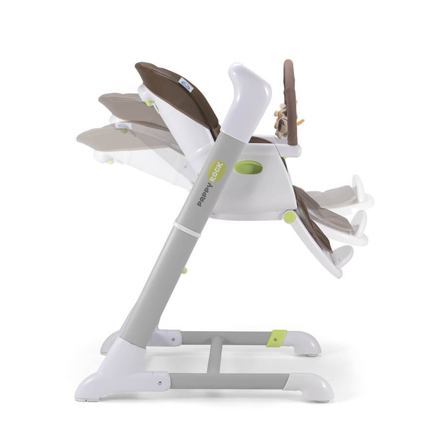 Pali Pappy Rock High Chair and Swing - Gray