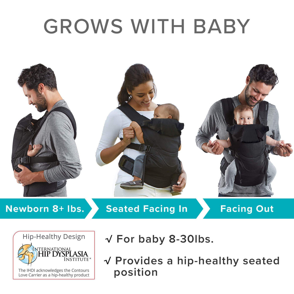 Contours Love 3-in-1 Baby Carrier - Black