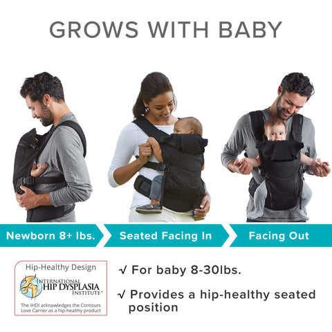 Contours Love 3-in-1 Baby Carrier - Black