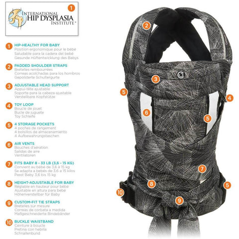 Contours Cocoon Hybrid Buckle Tie 5-in-1 Baby Carrier - Galaxy Black
