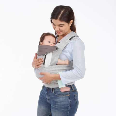 Contours Cocoon Hybrid Buckle Tie 5-in-1 Baby Carrier - Heather Grey