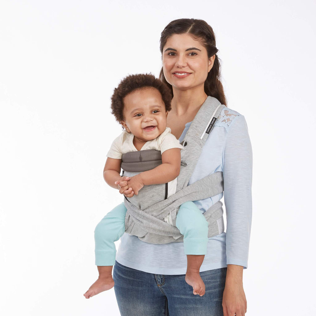 Contours Cocoon Hybrid Buckle Tie 5-in-1 Baby Carrier - Heather Grey