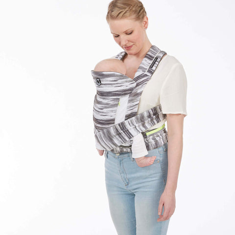 Contours Cocoon Hybrid Buckle Tie 5-in-1 Baby Carrier - Lunar Grey