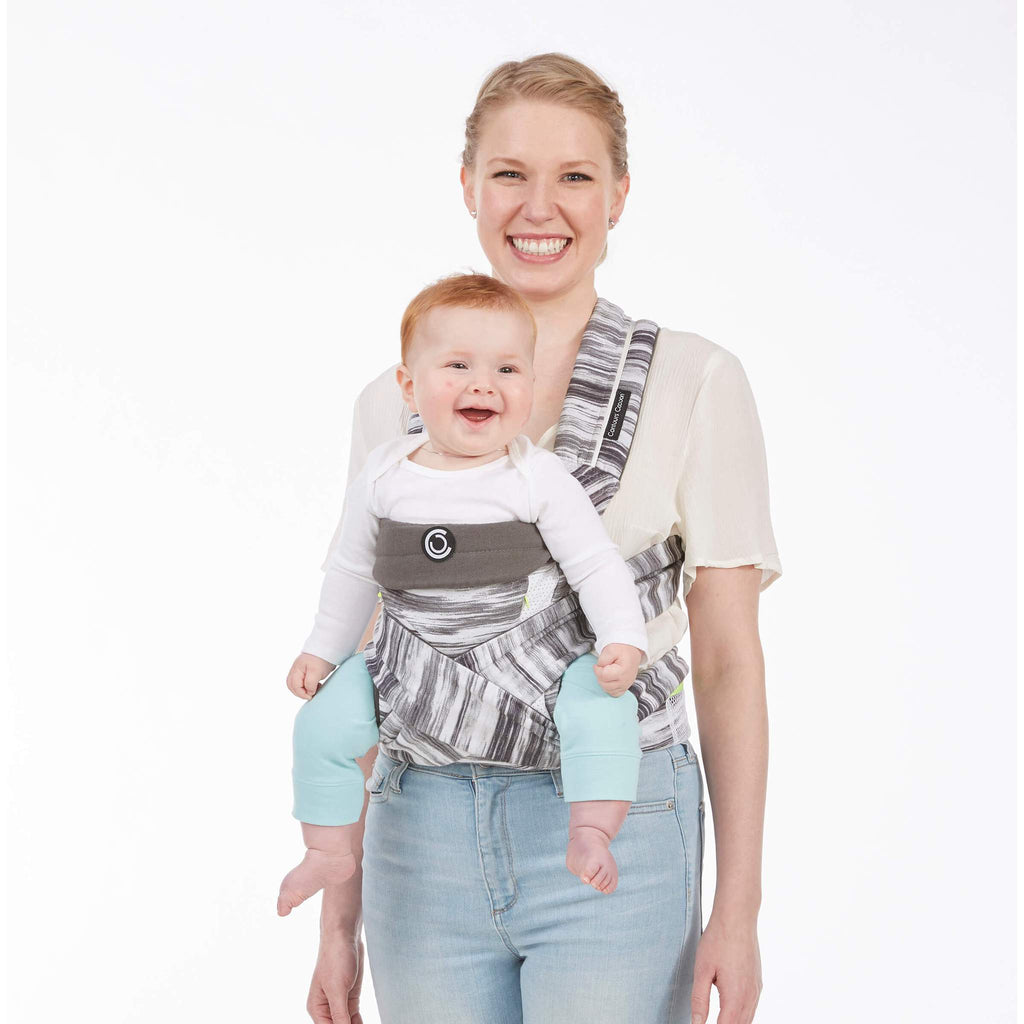 Contours Cocoon Hybrid Buckle Tie 5-in-1 Baby Carrier - Lunar Grey