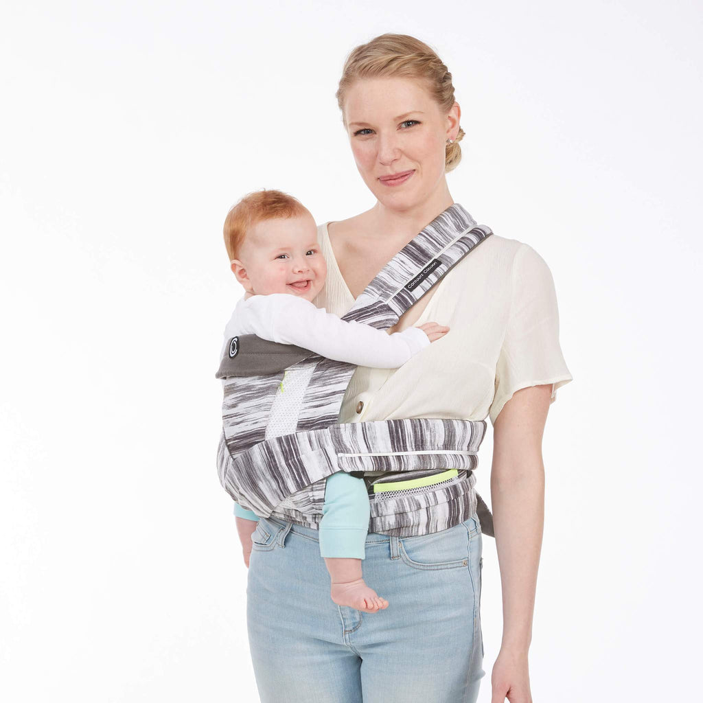 Contours Cocoon Hybrid Buckle Tie 5-in-1 Baby Carrier - Lunar Grey