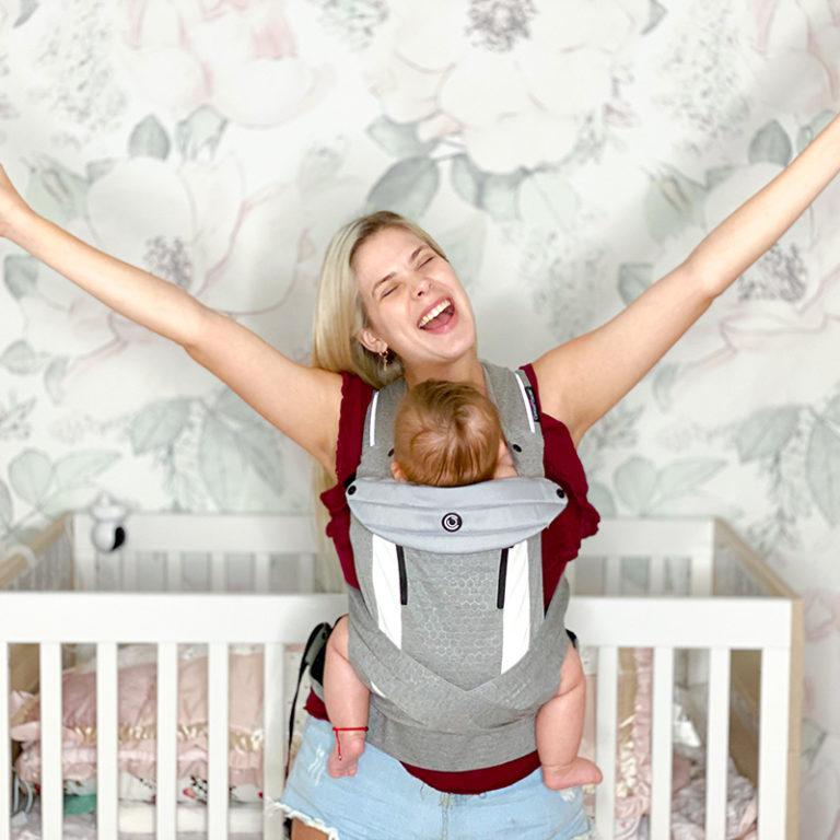 Contours Cocoon Hybrid Buckle Tie 5-in-1 Baby Carrier - Heather Grey